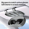 Car Visor Eyewear Storage Set - 2 Pieces Anti-Slip Multi-Purpose Holder with Hidden Magnetic Closure, Great for Sunglasses