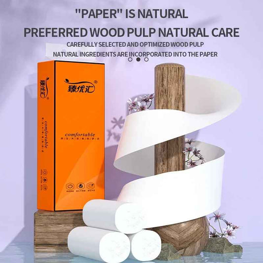 48 rolls of household toilet paper hand towel toilet paper integral paper towel log rolls coreless rolls