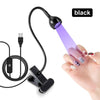Nail LED UV Lamp for Drying Gel Nails Polish Clip-On Flexible Desk Mini Portable USB Nail Lamp UV Light Dryer for Manicure Salon