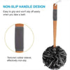 Back Scrubber for Shower,Soft Mesh Long Handle Loofah Body Brush - Ergonomic Shower Sponge, Bathroom Shower Accessories